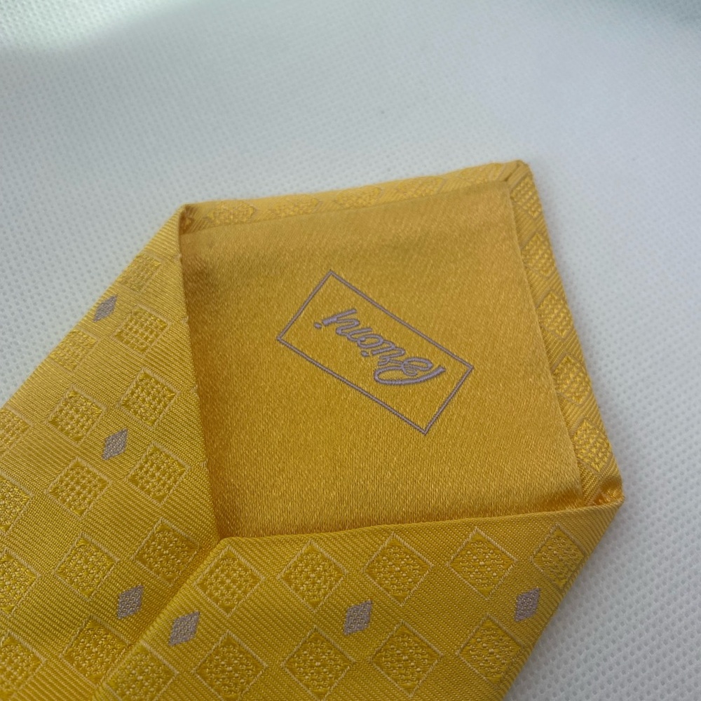 Brioni Yellow and Grey Tie - Picture 4 of 5